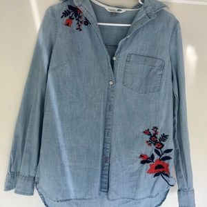 Denim floral shirt